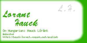lorant hauck business card