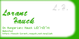 lorant hauck business card